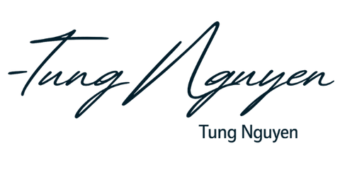 Chef Tung Nguyen signature in navy
